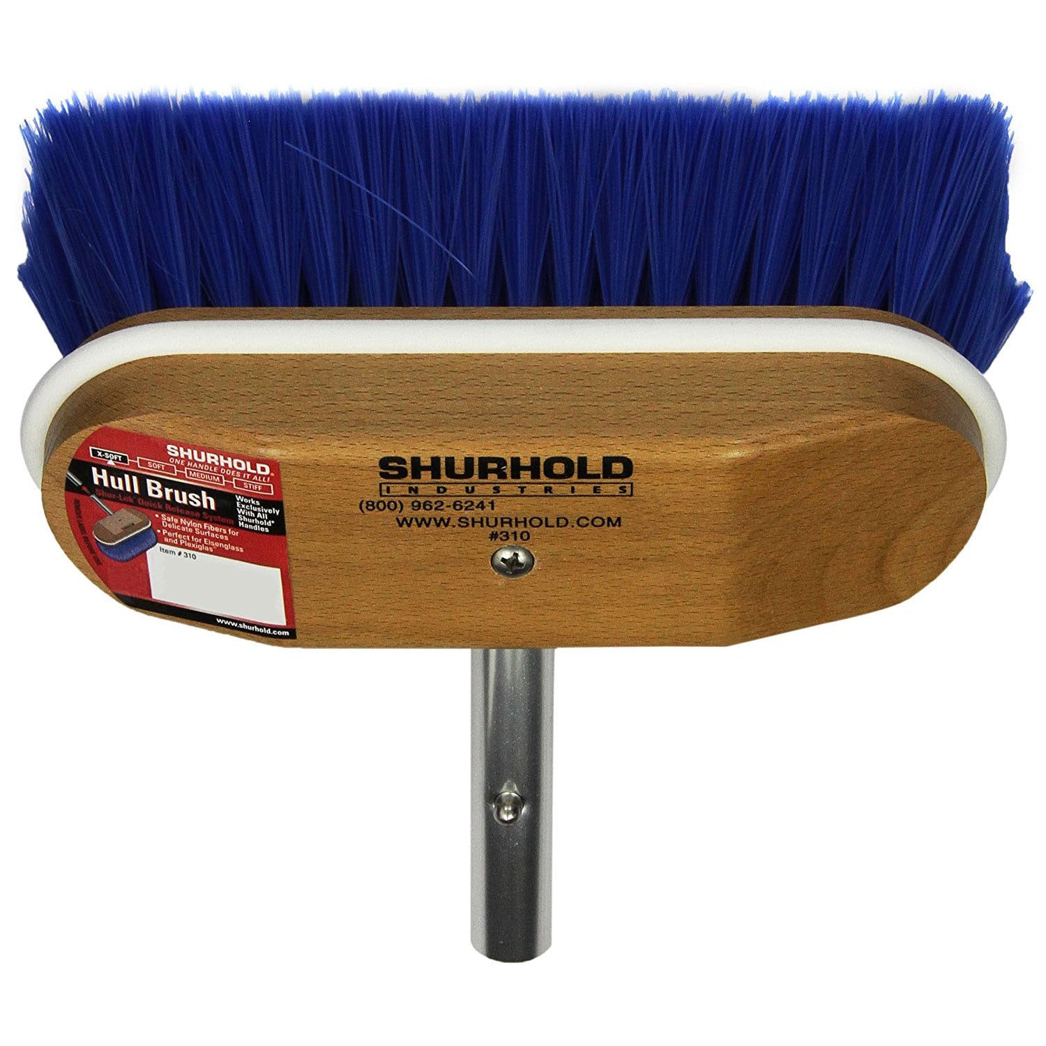 Shurhold 310 8" Window and Hull Brush with Extra Soft Blue Nylon Bristles