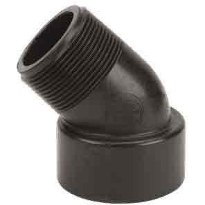 Banjo 1-1/2" Poly Street 45° Elbow