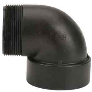 Banjo 3" Poly Street 90° Elbow