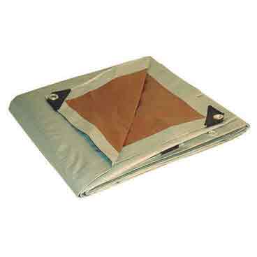 Foremost 10' x 20' Silver/Brown Reversible Poly Dry Top Tarp