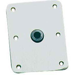 Springfield King-Pin 4" x 8" Stainless Steel Threaded Rectangular Base, Satin Finish