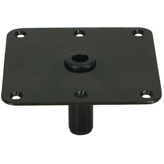 Springfield King-Pin 7" x 7" Threaded Square Steel Base, E-Coat Finish