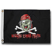 Taylor Made Flag, Pirate Zombie, Nylon, 12" x 18"