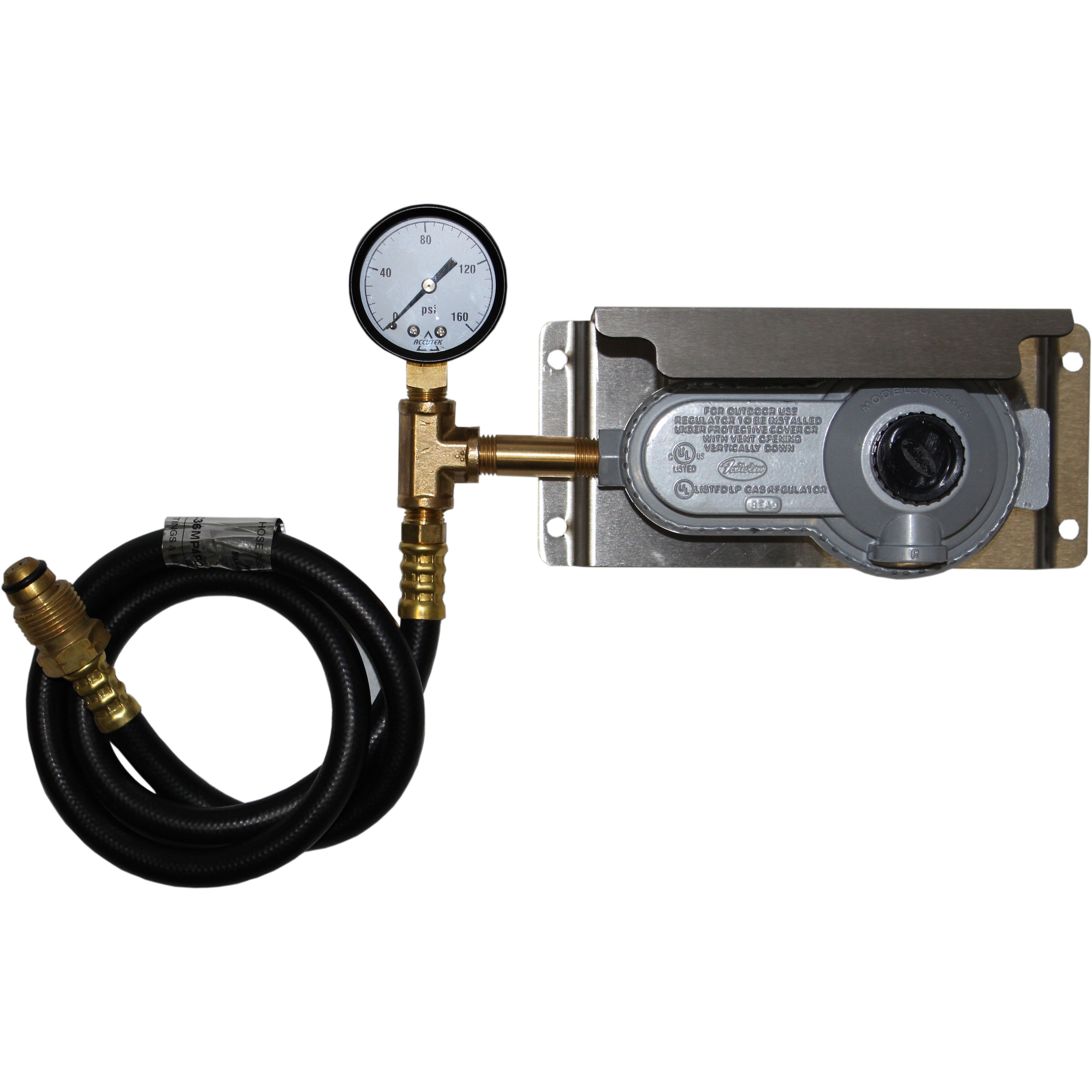 Dickinson Marine Two-Stage 11" Regulator with Gauge, Mounting Bracket & 3ft Hose