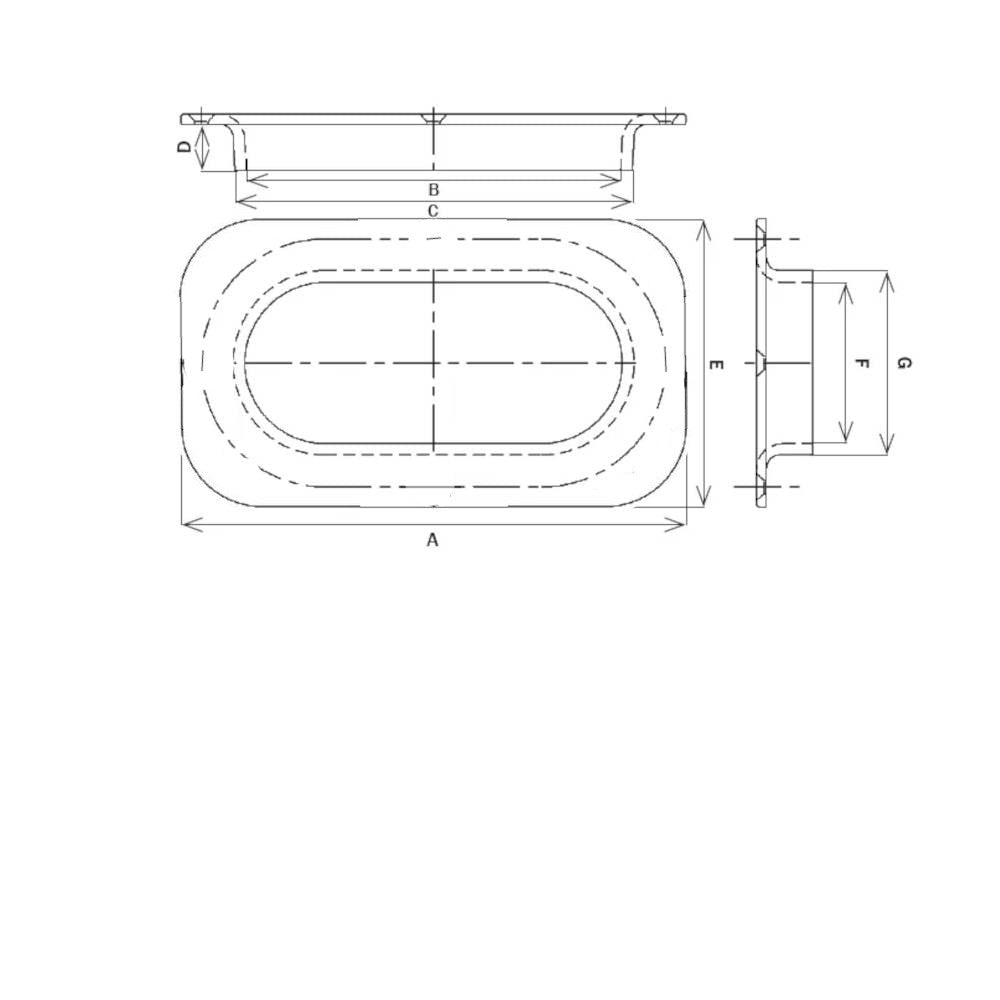 Cast Bronze Hawse Pipe, 6-1/4" x 3"