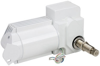 Waterproof Heavy Duty Wiper Motor, 80° Sweep, 5/8" x 1-1/2" Shaft, White