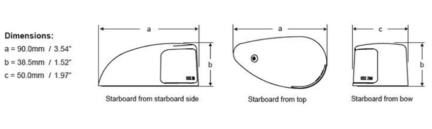 2NM NaviLED Deck Mount Port and Starboard Pair