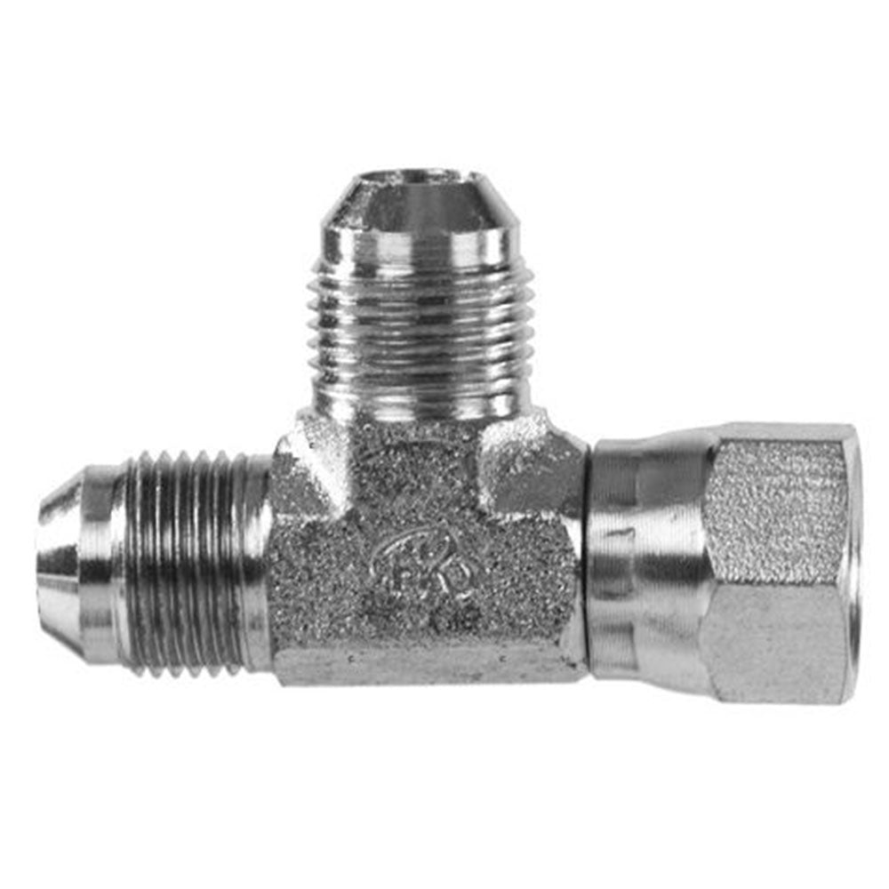 Swivel Nut Run Tee, 1/4 x 7/16-20