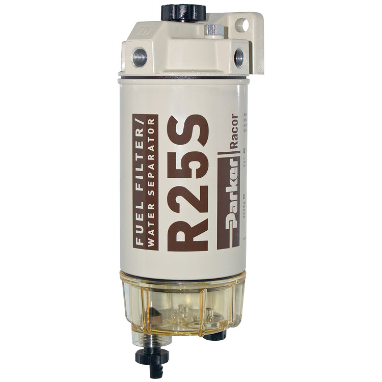 245R Fuel Filter/Water Separator, Plastic Bowl, 2 Micron Element