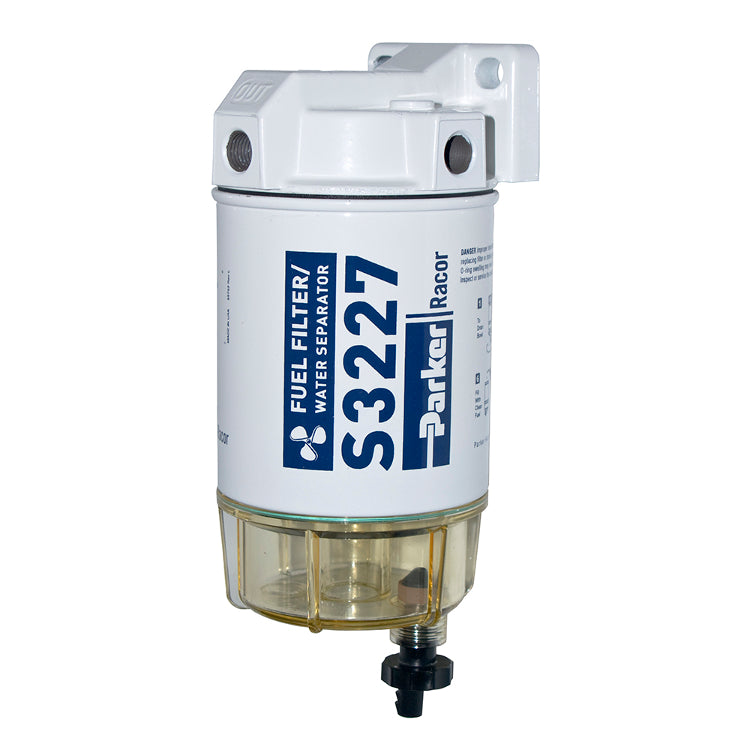 320-RAC-01 Fuel Filter / Water Separator, Plastic Bowl, 60 GPH, 10 Micron