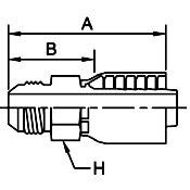 Male JIC 37 deg. - Rigid Straight, 5/8 x 5/8