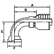 Flange Head - 90 Elbow, 1 x 1