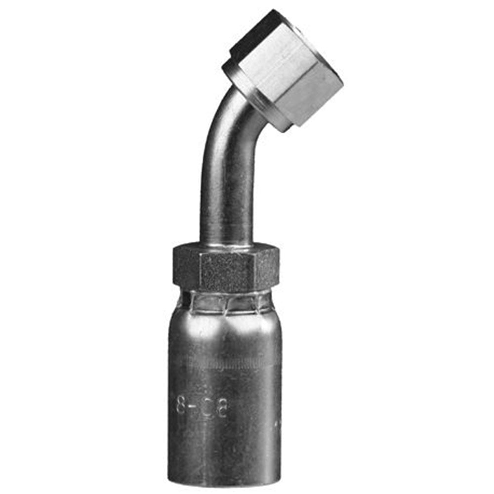 Female JIC 37 deg. - Swivel 45 Elbow, 5/8 x 1/2