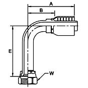 Female JIC 37 deg. - Swivel 90 Elbow, 3/4 x 3/4
