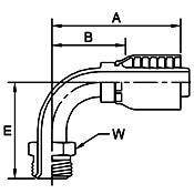 Male Inverted SAE 45 deg. Swivel, 1/2 x 1/2