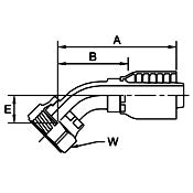 Female Seal-Lok - Swivel 45 Elbow, 3/4 x 3/4