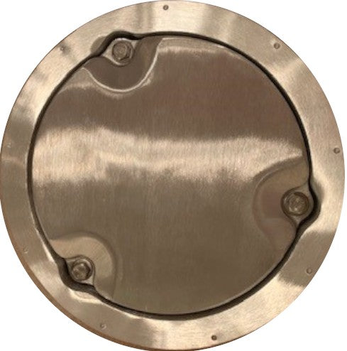 Cast Aluminum Commercial Hatch, Round, Bolt Down, O.D. 12" Dia.
