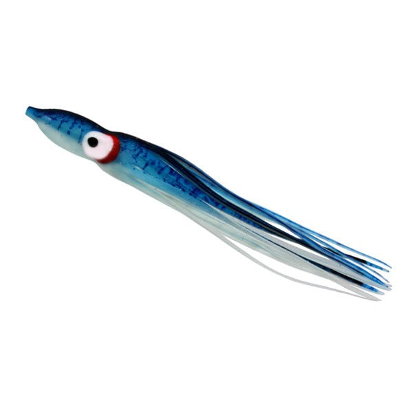 Gibbs Delta 4-1/2" Rigged Squid - Blue Glow Spatter Back