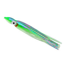 Gibbs Delta 4-1/2" Rigged Squid - Green Oil Slick