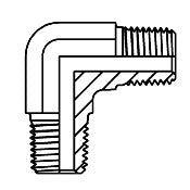 Male Pipe Elbow, 1/2-14