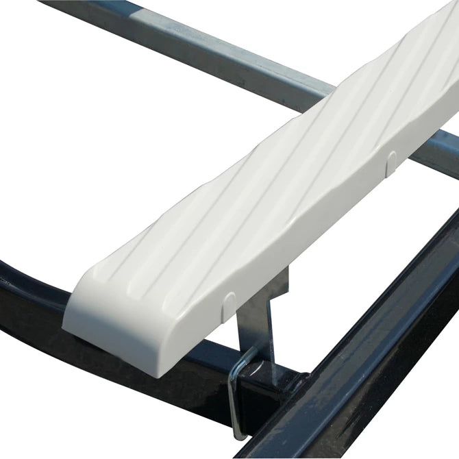 Bunk Glide On detail shown fitted to boat trailer bunk