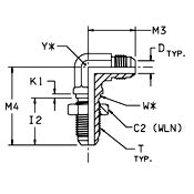 Bulkhead Union Elbow, 1 1/16-12