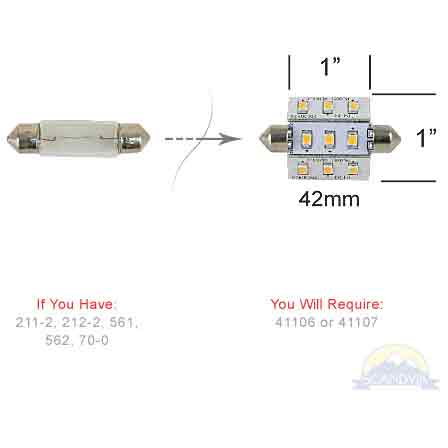 Scandvik LED Bulb Festoon WW 108 Lumen