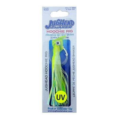 Jughead Shaker 4.5" Jughead Hoochie - Chartreuse Ultra Violet/Glow