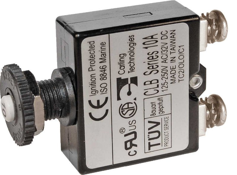 Push Button Reset Only Circuit Breakers, w/ Screw Terminals, 3 to 40 Amp