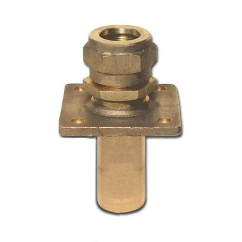Bronze Rudder Port, Inside Mount Square Flange