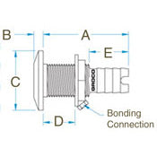 Groco, Straight Stainless Steel Thru-Hull Fittings, HTH-xxx-S Series
