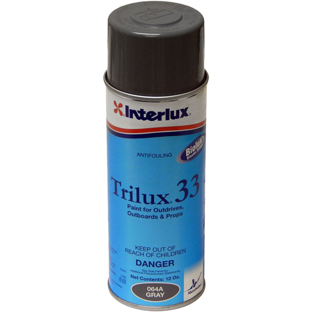 Interlux, Trilux Prop & Drive Paint, Aerosol, Antifouling, Aluminum Outboards & Outdrives
