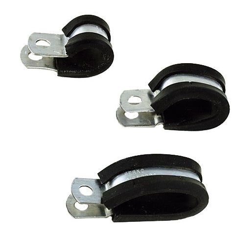 Perko, Line Support Clips, Single, Double, Triple, Aluminum & Rubber, (10 Per Pack)