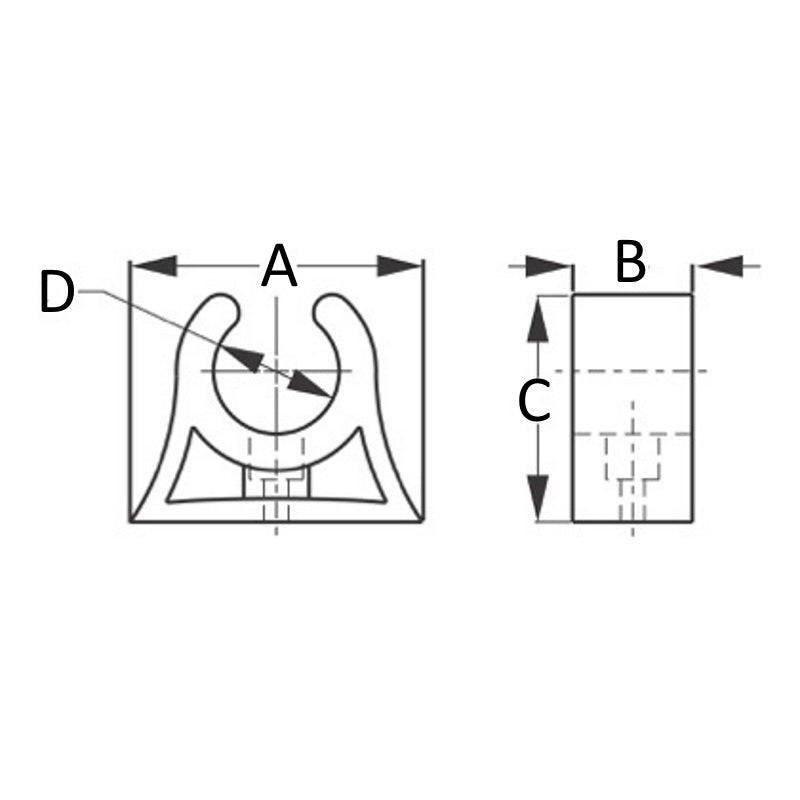 Sea-Dog, Pole Storage Clip, Santoprene Rubber