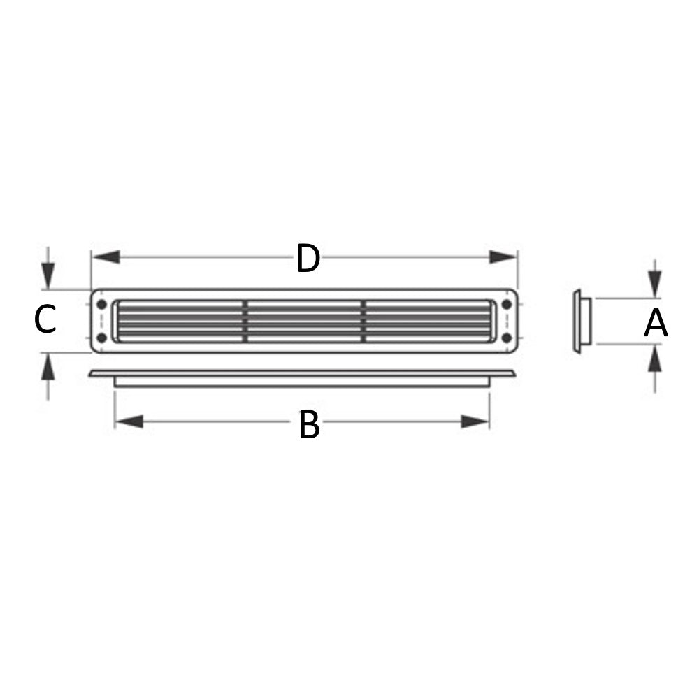 Sea-Dog, Louvered Ventilator, ABS