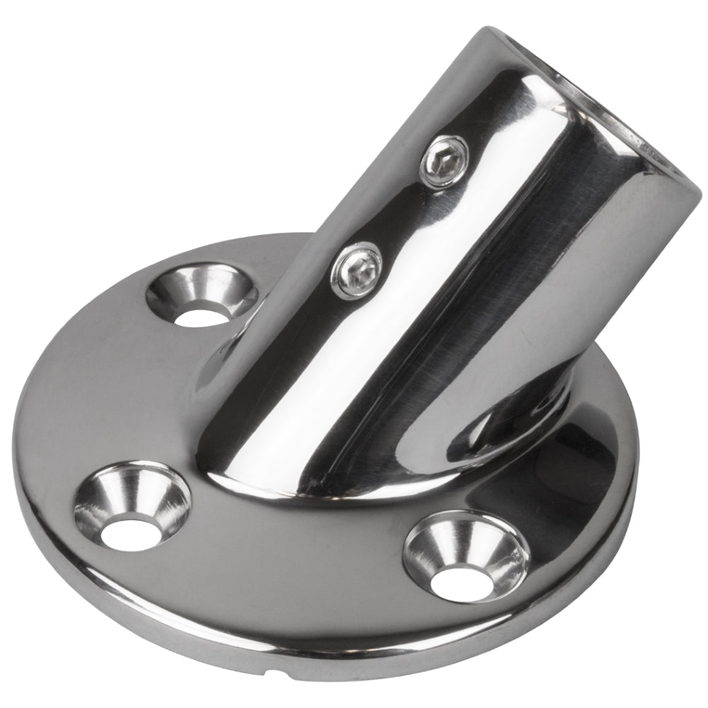 Sea-Dog, Handrail Fitting, Round Base, Stainless, 45 Degrees