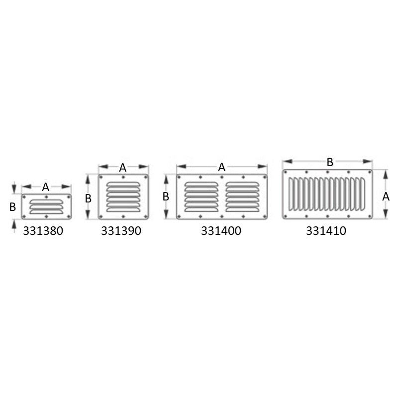 Sea-Dog, Louvered Vents, Stainless