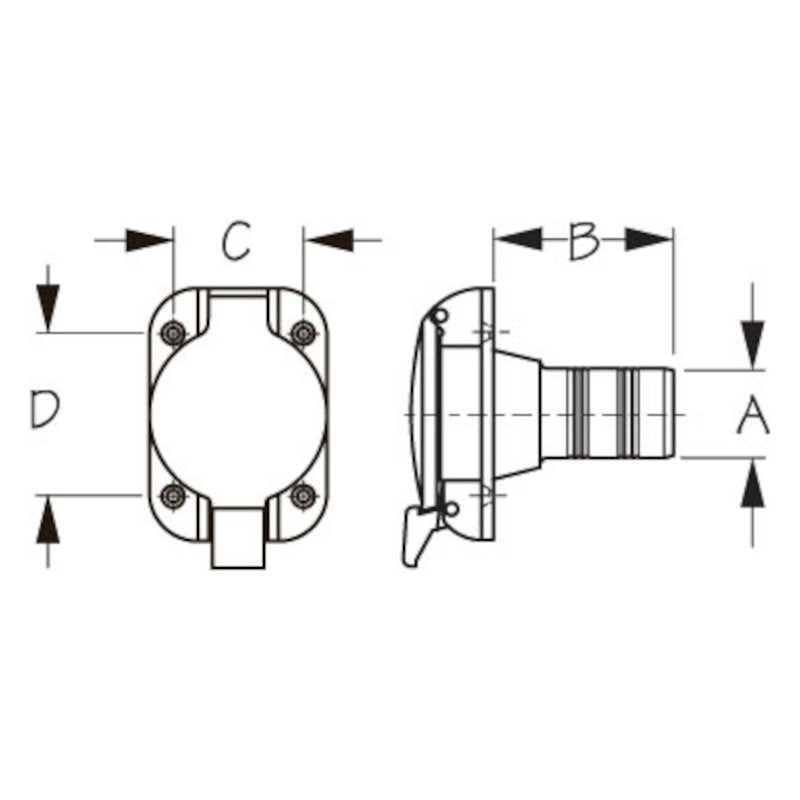 Sea-Dog, Flip Top, Hose Gas Fill