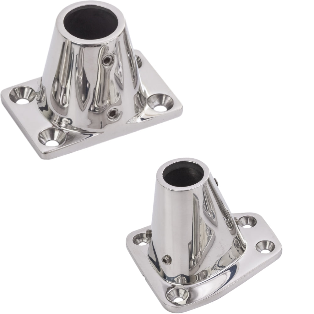 Sea-Dog, Volcano Base Rail Fittings, Rectangular, Stainless, 90 Deg.