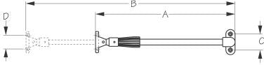 Sea-Dog,  Hatch Adjuster, Twist Type, Stainless Steel