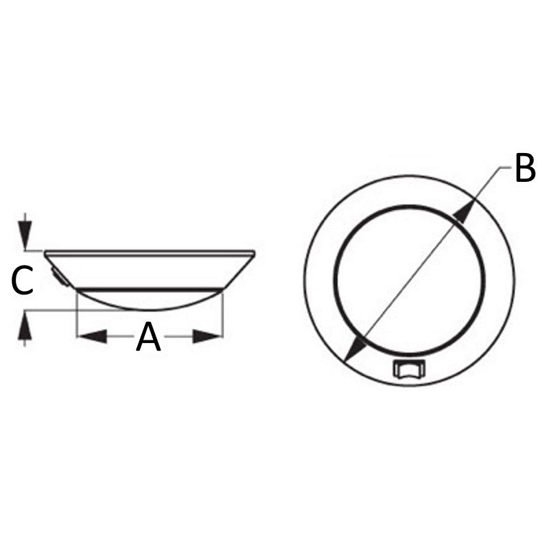 Sea-Dog LED Dome Light, Plastic, 4"