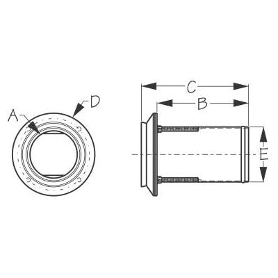 Sea-Dog, Cast 316 Stainless Steel Exhaust Thru-Hulls