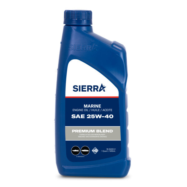 Sierra, Oil 25W40 Engine Oil, Replaces Mercruiser and OMC