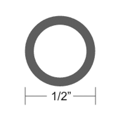 1/2" Diameter Flexible Vinyl Rub Rail Insert (insert only)