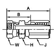 SAE 45 Deg. Swivel (Brass) - 208MS