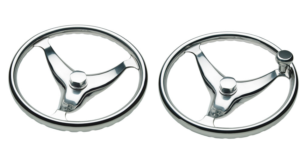 Power Boat Steering Wheel, with Finger Grips and Optional Control Knob, Model 720 Evolution
