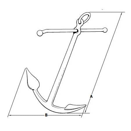 Kedge "Fisherman Style" Marine Anchors, Black Finish