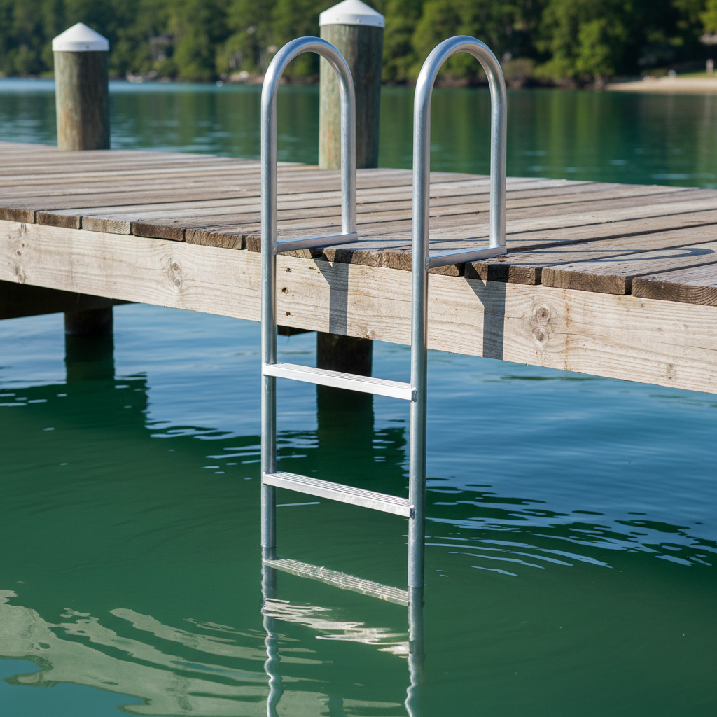 Straight Ladders, Aluminum, Marine