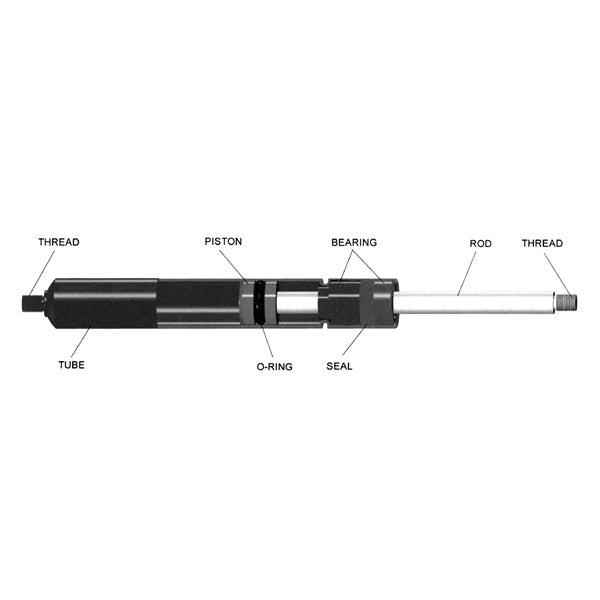 Black Nitride or Stainless Steel Gas Springs to 20"