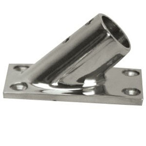 Handrail Rail Rectangular Base -45 Deg. - Stainless Steel
